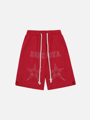 Star Letter Print Shorts