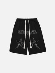 Star Letter Print Shorts