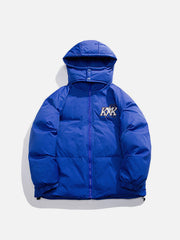 Wintermantel mit Stern-/Buchstaben-Print