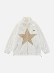 Star Patchwork Winter Coat
