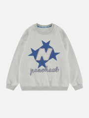Star Terry Embroidered Sweatshirt