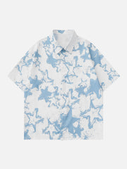 Stars Print Short Sleeve Shirts