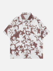 Stars Print Short Sleeve Shirts