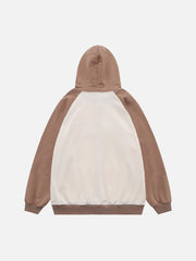 Steel Stamp Letters Print Hoodie