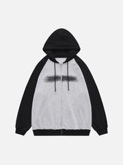 Steel Stamp Letters Print Hoodie