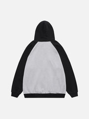 Steel Stamp Letters Print Hoodie