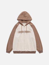 Sweat à capuche imprimé lettres en acier