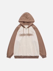 Steel Stamp Letters Print Hoodie