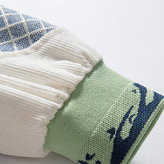 Stitch Checkerboard Varsity Jacket