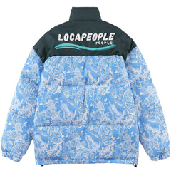 Pufferjacke mit Bandana-Print