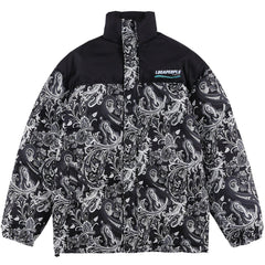 Pufferjacke mit Bandana-Print