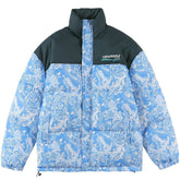 Pufferjacke mit Bandana-Print