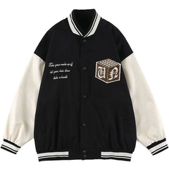 Wintermantel mit Zauberwürfel-Stickerei