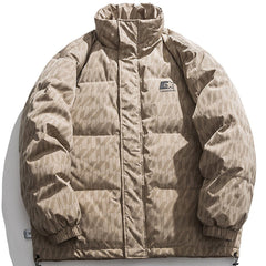 Wintermantel mit genähtem Schuhprint