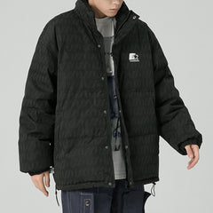 Wintermantel mit genähtem Schuhprint