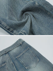 Jean à bretelles dégradées