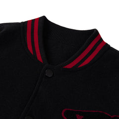 Veste de baseball streetwear skateboard squelette