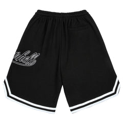 Stripe Embroidery Letter Shorts