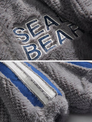 Stripe Sleeve Winter Coat