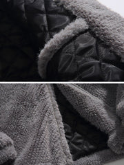 Stripe Sleeve Winter Coat