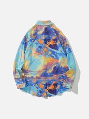 Sunset Print Long Sleeve Shirts
