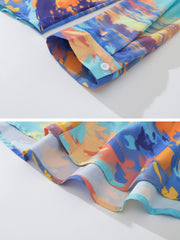 Sunset Print Long Sleeve Shirts