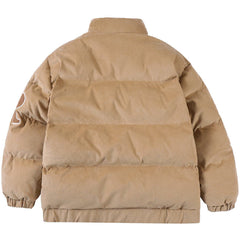 Three-dimensional Letter Towel Embroidered Winter Coat