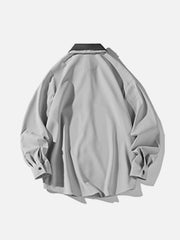 Tie Chain Trim Long-Sleeved Shirt