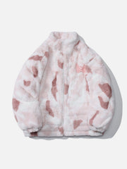 Tie Dye Angel Bunny Label Sherpa Coat