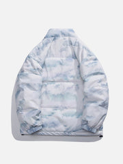 Tie Dye Camouflage Winter Coat