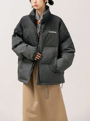 Tie-Dye Gradient Print Winter Coat