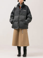Tie-Dye Gradient Print Winter Coat