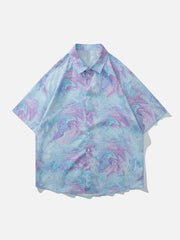 Tie Dye Gradient Short Sleeve Shirt