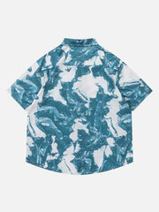 Tie Dye Marbling Short Sleeve Shirts