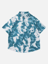 Tie Dye Marbling Short Sleeve Shirts