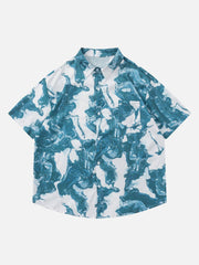Tie Dye Marbling Short Sleeve Shirts