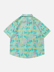 Tie-Dye Print Short Sleeve Shirts
