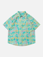Tie-Dye Print Short Sleeve Shirts