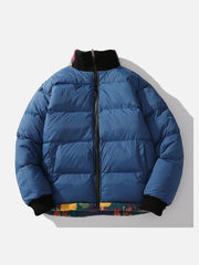 Manteau d'hiver tie-dye « Portable des deux côtés »