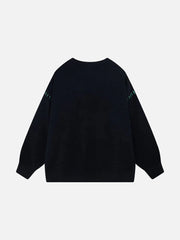 Tomaten-Jacquard-Pullover