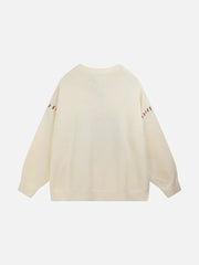 Tomaten-Jacquard-Pullover