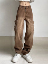 Torn patch Low Rise Flared Leg Jeans