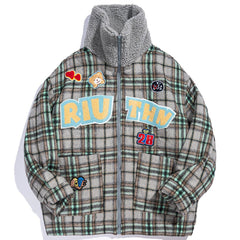 Manteau d'hiver brodé avec lettres d'ours en serviette