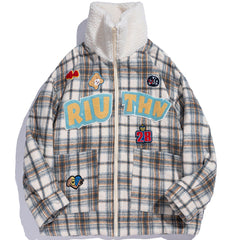 Towel Embroidered Bear Letters Winter Coat