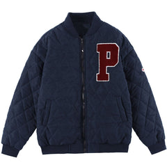 Handtuch-Wintermantel mit Buchstabenstickerei