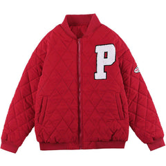 Handtuch-Wintermantel mit Buchstabenstickerei