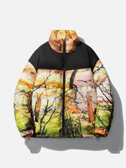 Tree Pattern Winter Coat
