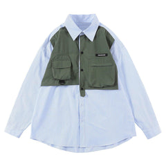 Two Fake Vests Long-sleeved Shirt