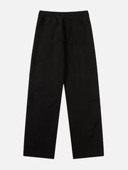 Vertical Stripe Drawstring Sweatpants
