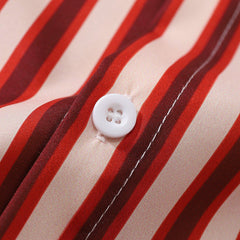 Vertical Stripes Color Block Long-sleeved Shirt